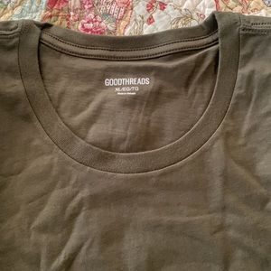 NWT Goodthreads Men's Short-Sleeve Cotton Crewneck T-Shirt olive green size XL